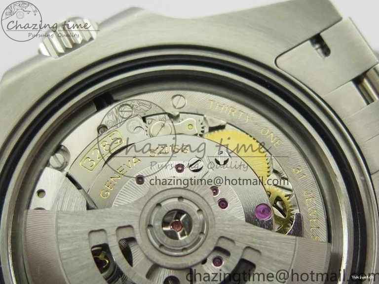 Jubilee Bezel Best II Blue Diamonds GMF Red SA3285 CHS Steel 904L Black On Dial V3 GMT-Master Bracelet Edition 0401